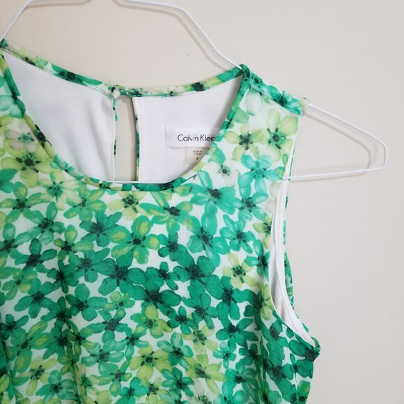 Green Floral Calvin Klein Women's Dress size 4 - Picture 4 of 4